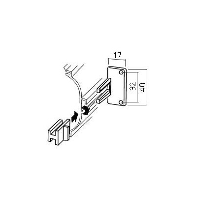 Attache pour profil aluminium prise de main