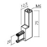 Support d'extrémité pour tube rectangle