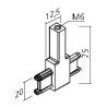 Support intermédiaire pour tube rectangle