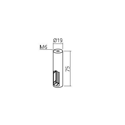 Support d'extrémité rond pour tube rectangle