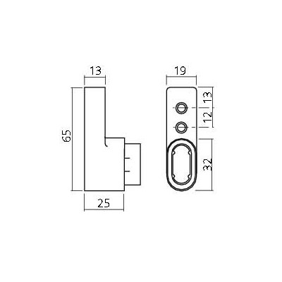 Support pour tube de penderie ovale