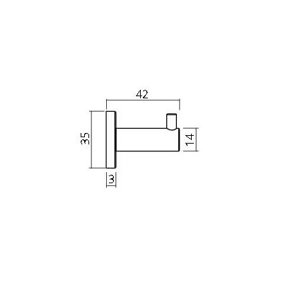 Patère inox ronde