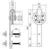 Roulettes pour porte coulissante WHEEL