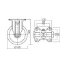 Roulette fixe Ø 100 mm
