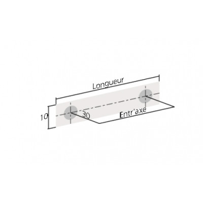 Poignée de meuble aluminium forme fil FILEA diamètre 10 mm