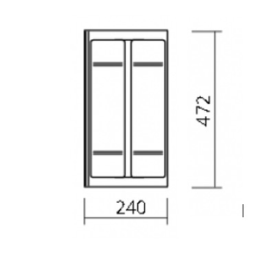 Range-couverts COMBI 2 bacs