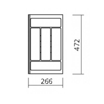 Range-couverts COMBI 5 compartiments