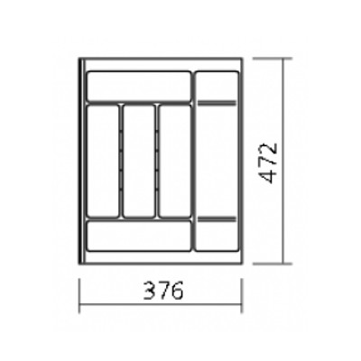 Range-couverts COMBI 6 compartiments