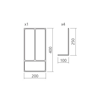 Range-couverts modulable CONNECT 3