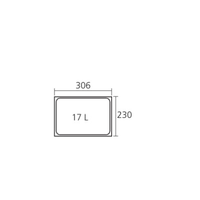 Bac poubelle gris - 17 L