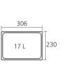 Bac poubelle gris - 17 L