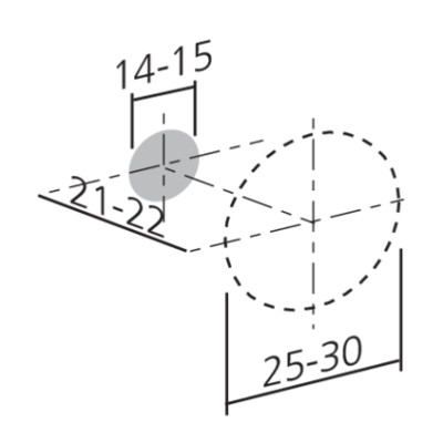 Bouton de meuble or satiné Ciss