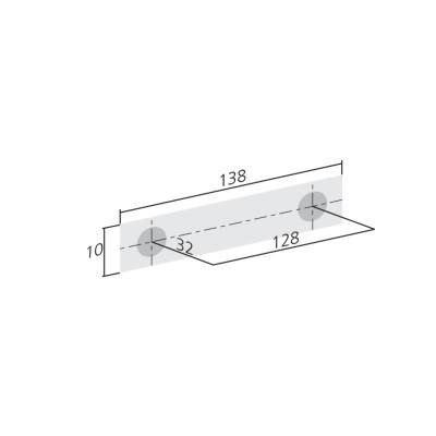 Poignée de meuble look inox SQUARE 10  FURNIPART