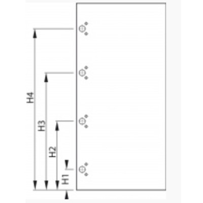 Perçage 4 charnières par porte