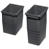 Seaux pour poubelles tiroir anthracite