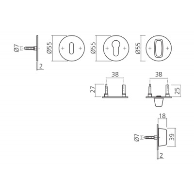 Rosace plate ronde inox - Look inox