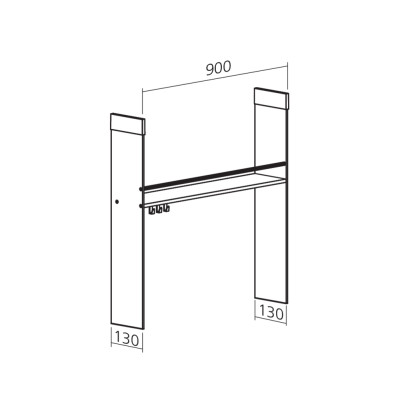 Étagère pour fond de crédence MODULAR 900 mm