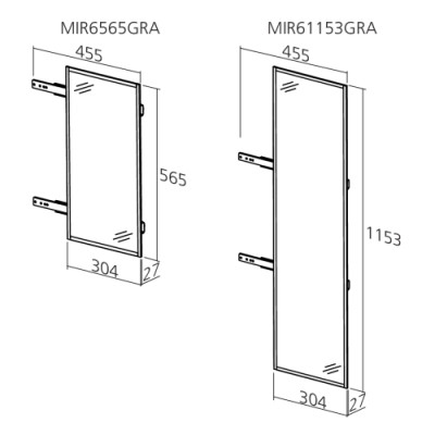 Miroir escamotable