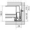 Tiroir sur mesure MERIVOBOX Blum - Hauteur : 85,5 mm