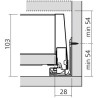 Tiroir sur mesure MERIVOBOX Blum - Hauteur : 108 mm