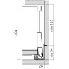 Tiroir à l'anglaise sur mesure MERIVOBOX Blum - Hauteur : 209 mm avec tube