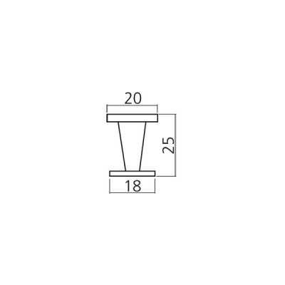 Bouton de meuble conique sur embase - Look inox