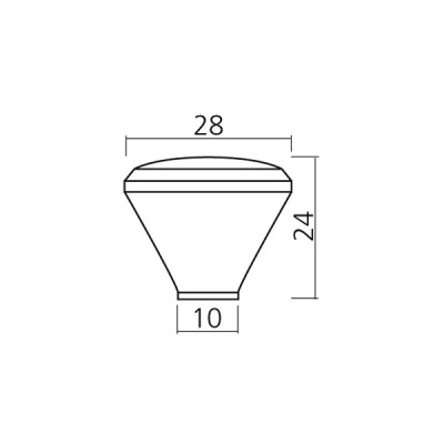 Bouton de meuble CONIQUE - Look inox