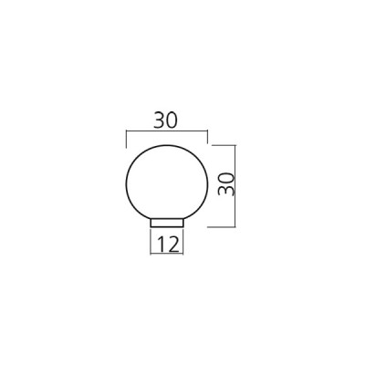 Bouton de meuble BOULE - Chromé