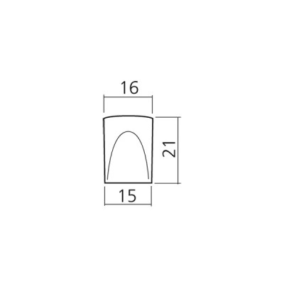 Bouton de meuble INCURVE - Look inox