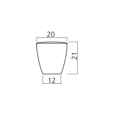 Bouton de meuble LARGE CONIQUE de FURNIPART - Look inox