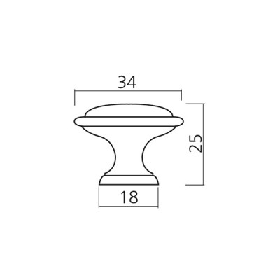 Bouton de meuble - Porcelaine bronzé ivoire