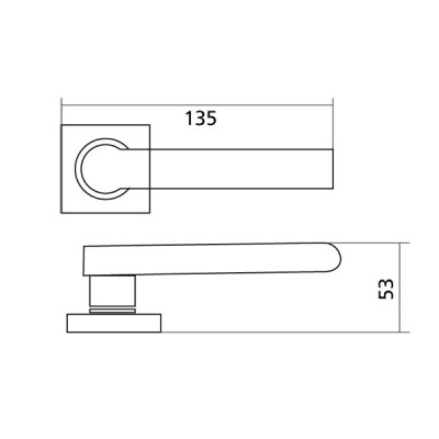 Poignée de porte ROUND HOME - Chromé / Transparant