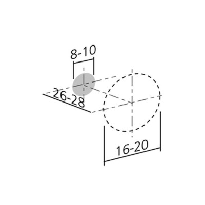 Bouton de meuble RECU - Look inox