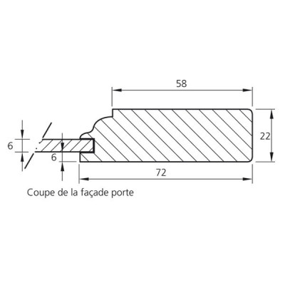 Porte de cuisine sur-mesure BASTIA bois