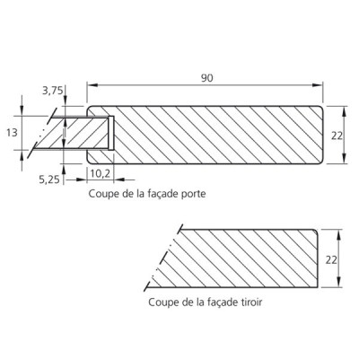 Porte de cuisine sur-mesure SCHEMA bois