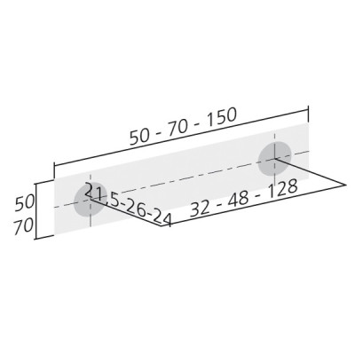 Poignée de meuble FOLD - Look aluminium