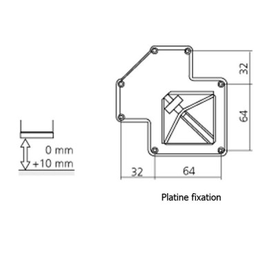 Pied de table carré 60 - hauteur 1100 mm