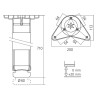 Lot de 4 pieds de table ronds ALDO hauteur 710mm, diamètre 60mm