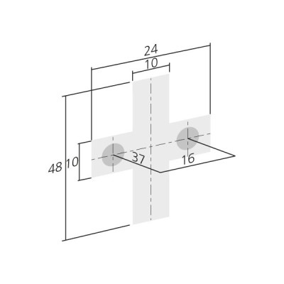 Bouton de meuble look inox forme bâtonnet TOM