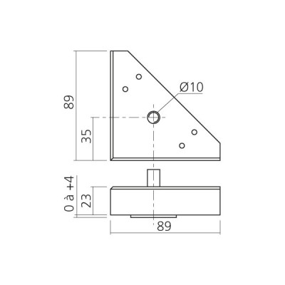 Pied d'angle pour meuble