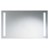 Miroir avec luminaire double bandeau