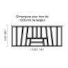 Range couvert CONFORT pour tiroir de 1200 mm