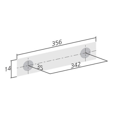 Poignée de meuble tube inox diamètre 14 mm