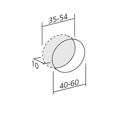 Poignée cuvette ronde ROUND look inox brossé