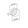 Poignée cuvette ronde ROUND look inox brossé