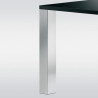 Pied de table look inox forme carré 100 mm