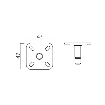 Roulette FORMULA diamètre 40 mm