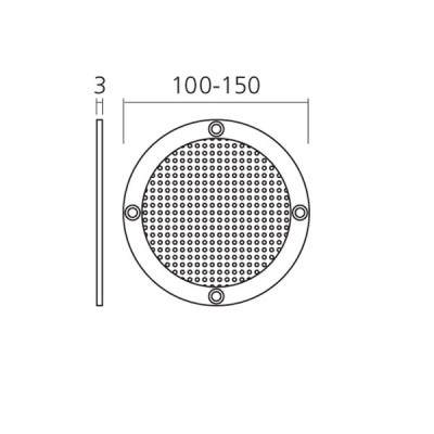 Aérateur rond en applique