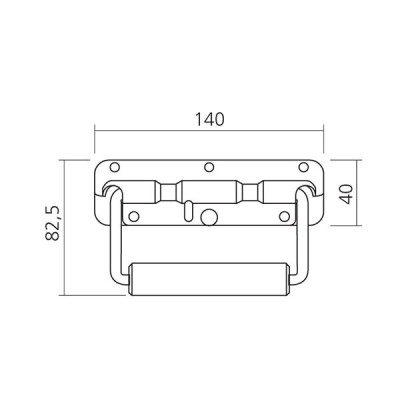 Poignée en applique pour caisse de transport