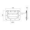 Poignée à encastrer de 160 mm pour caisse de transport